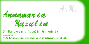 annamaria musulin business card